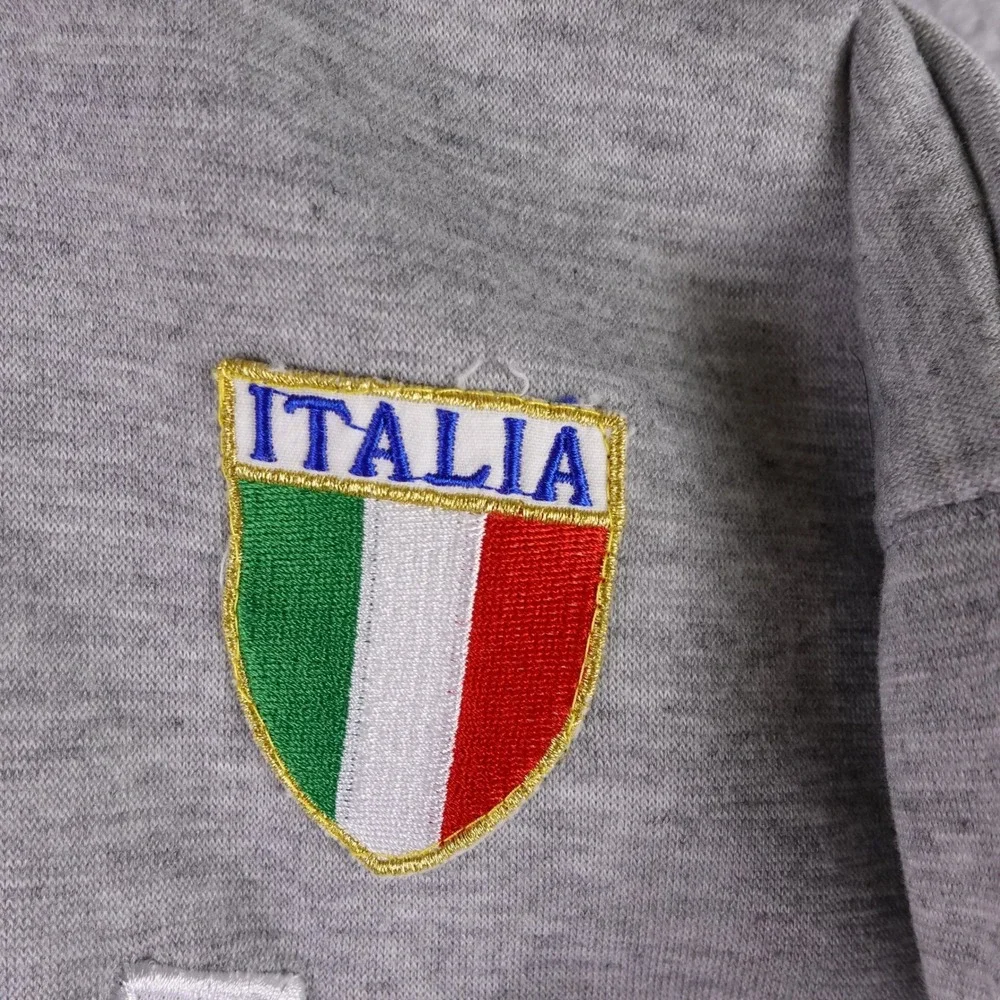 Dress & Go Style of Italy Mens XL Italia Full Zip Track Jacket‎ Gray Soccer Coat